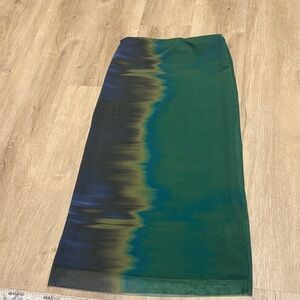 Topshop Green and Blue MadiSkirt